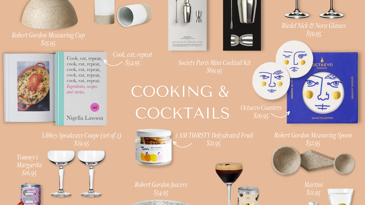 Gift ideas for lovers of cooking and cocktails